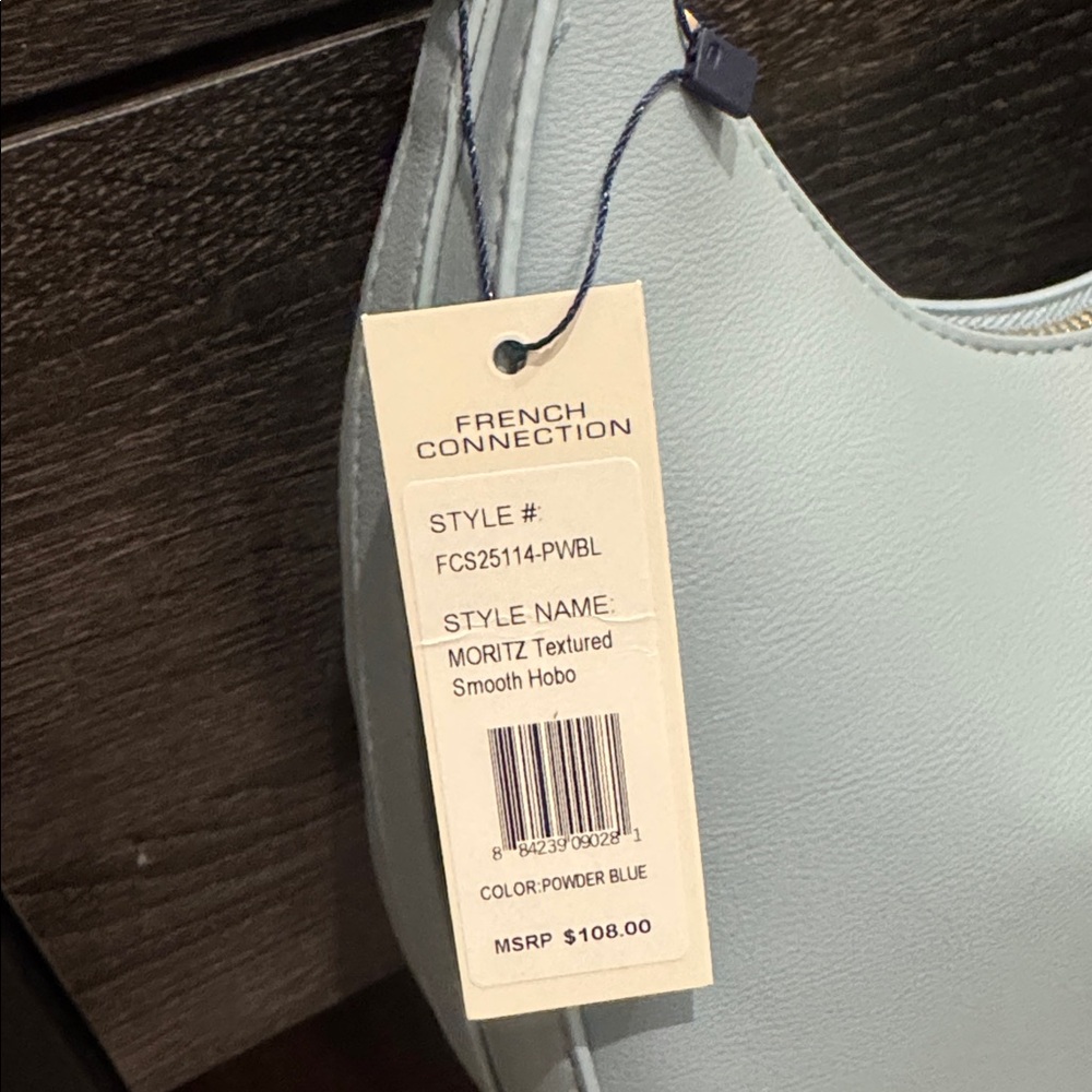 French Connection Moritz NWT Powder Blue Hobo Bag with gold hardware. - Picture 2 of 8